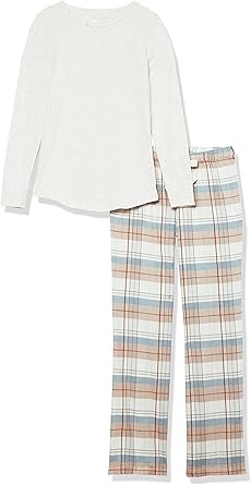 Women's Lightweight Flannel Pant and Long-Sleeve T-Shirt Sleep Set